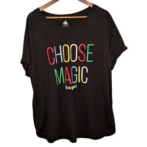 Disneyland "Choose Magic" Black T-Shirt 1X